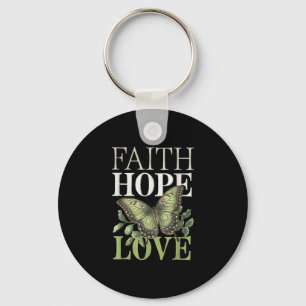 Faith Hope Love Mental Health Awareness Keychain