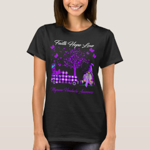 Faith Hope Love Migraine Headache Awareness T-Shirt