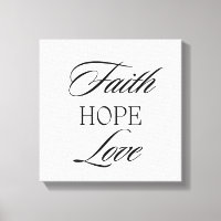 Faith, Hope Love Minimalist Design