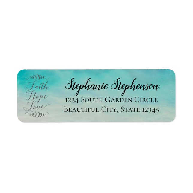 Faith Hope Love Modern Watercolor (Front)