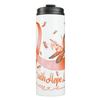 Faith Hope Love MS Awareness Dragonfly Thermal Tumbler