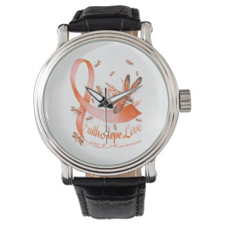 Faith Hope Love MS Awareness Dragonfly Watch