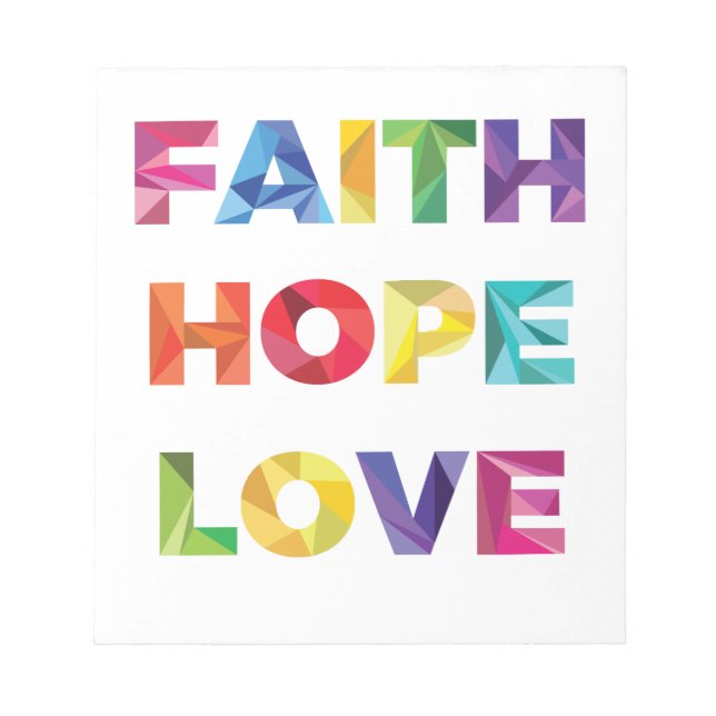 FAITH HOPE LOVE NOTEPAD (Front)