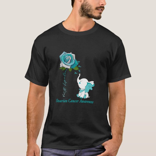 Faith Hope Love Ovarian Cancer Awareness T-Shirt (Front)