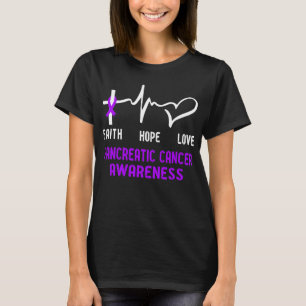 Faith Hope Love Pancreatic Cancer Awareness T-Shirt