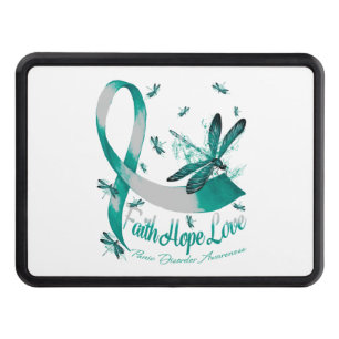 Faith Hope Love Panic Disorder Awareness Dragonfly Trailer Hitch Cover