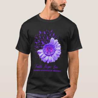 Faith Hope Love Pulmonary Hypertension Awareness T-Shirt