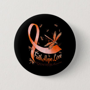 Faith Hope Love Rsd Crps Awareness Dragonfly  2 Inch Round Button