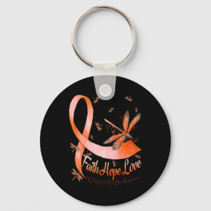 Faith Hope Love Rsd Crps Awareness Dragonfly  Keychain