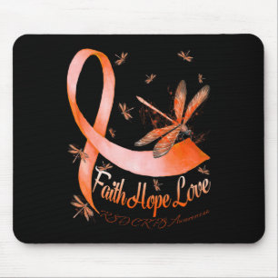 Faith Hope Love RSD CRPS Awareness Dragonfly Mouse Pad