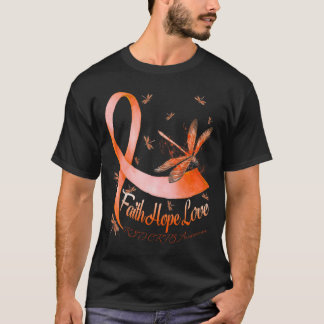 Faith Hope Love Rsd Crps Awareness Dragonfly  T-Shirt