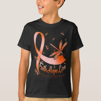 Faith Hope Love Rsd Crps Awareness Dragonfly  T-Shirt