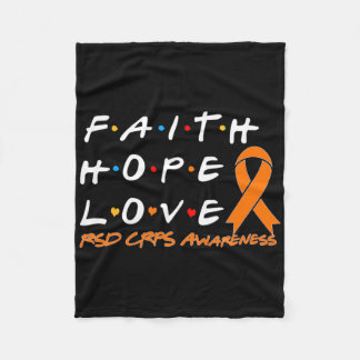 Faith Hope Love Rsd Crps Awareness Fleece Blanket
