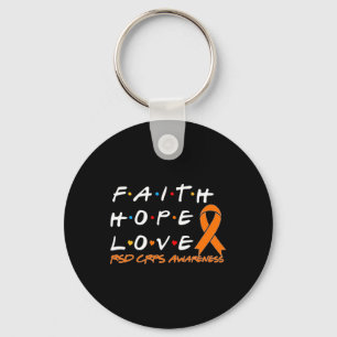 Faith Hope Love Rsd Crps Awareness  Keychain