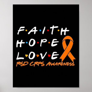 Faith Hope Love Rsd Crps Awareness  Poster
