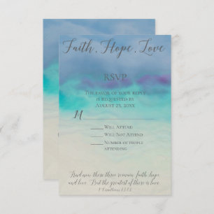 Faith Hope Love RSVP Reply Card