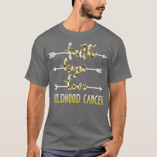 Faith Hope Love Shirts For Women Childhood Cancer 