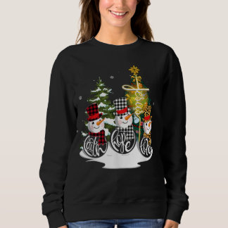 Faith Hope Love Snowman Jesus Xmas Tree Christian Sweatshirt