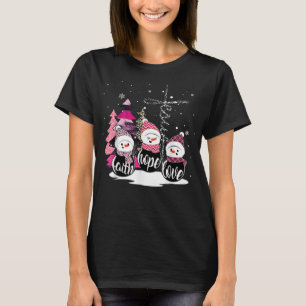 Faith Hope Love Snowman Jesus Xmas Tree Christian  T-Shirt