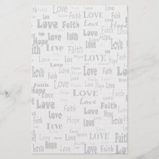 Faith Hope Love Stationery