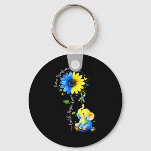 Faith hope love t21 down syndrome awareness keychain