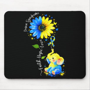 Faith hope love t21 down syndrome awareness mouse pad