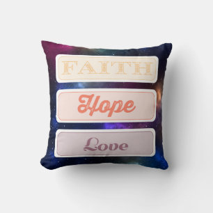 Faith, Hope, Love Throw Pillow