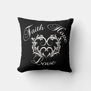 Faith Hope Love  Throw Pillow