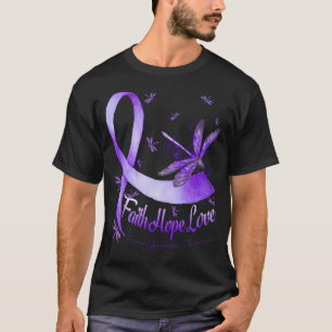Faith Hope Love Turner Syndrome Awareness Dragonfl T-Shirt
