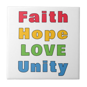 Faith Hope Love Unity     Tile