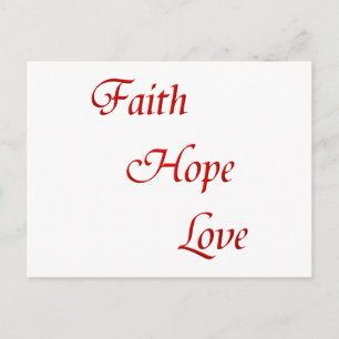Faith Hope Love (Virtues Products) Postcard