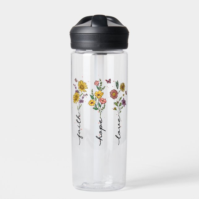 Faith-Hope-Love Water Bottle (Front)