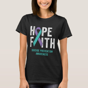 Faith Hope Suicide Prevention Awareness Purple And T-Shirt