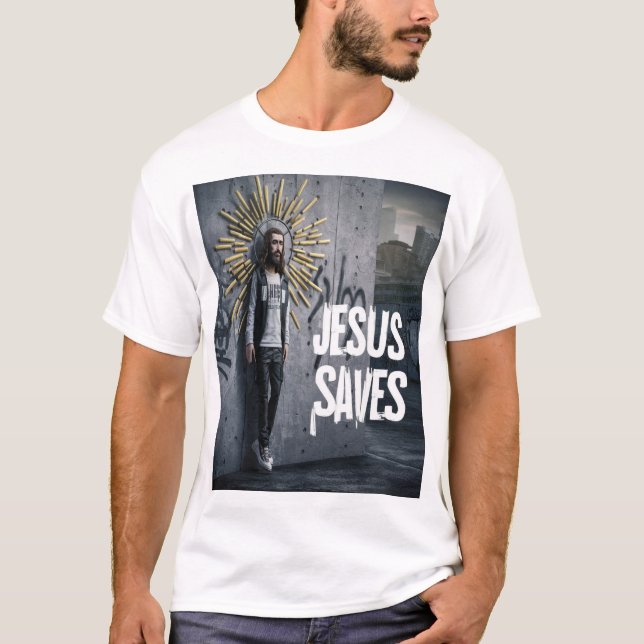 Faith in Action: Jesus Saves T-Shirt (Front)