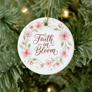 Faith in Bloom Floral Ornament