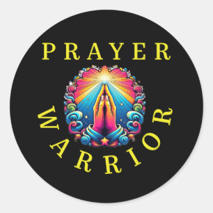 Faith In Colors, Prayer Warrior Classic Round Sticker