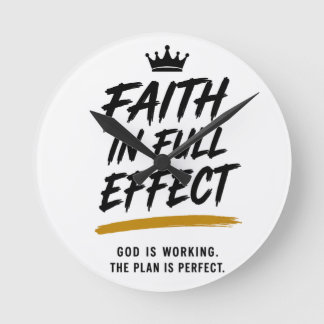 FAITH IN FULL EFFECT — Premium Inspirational Round Clock