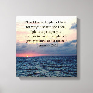 FAITH IN JEREMIAH 29:11 SUNRISE VERSE CANVAS PRINT