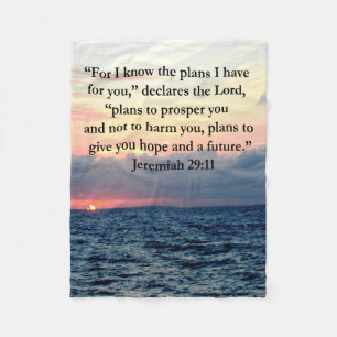 FAITH IN JEREMIAH 29:11 SUNRISE VERSE FLEECE BLANKET