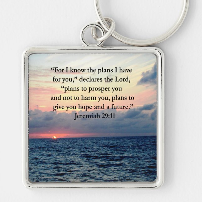 FAITH IN JEREMIAH 29:11 SUNRISE VERSE KEYCHAIN (Front)