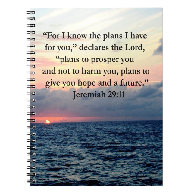FAITH IN JEREMIAH 29:11 SUNRISE VERSE NOTEBOOK (Front)