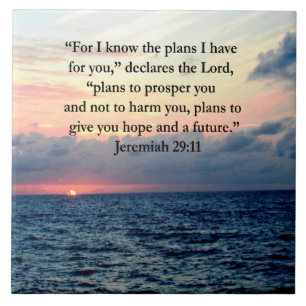 FAITH IN JEREMIAH 29:11 SUNRISE VERSE TILE
