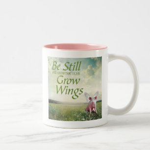 Faith In Pigs Two-Tone Coffee Mug