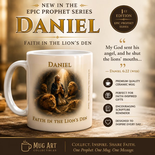 Faith in the Lions’ Den – Daniel 6:22 Scripture  Coffee Mug (Creator Uploaded)