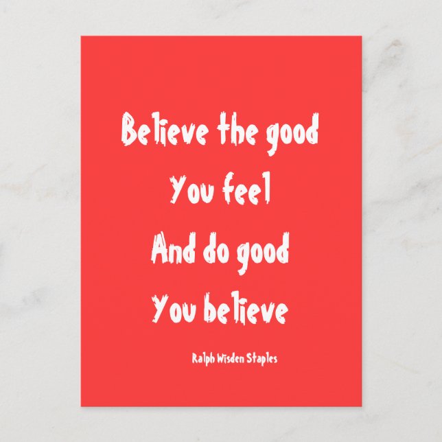 Faith in yourself postcard (Front)