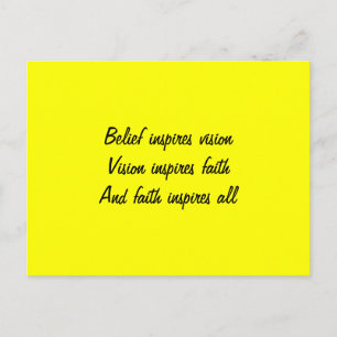 Faith in yourself postcard