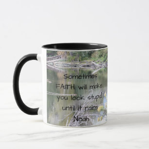 Faith Inspirational Humour Quote Bible Christian   Mug