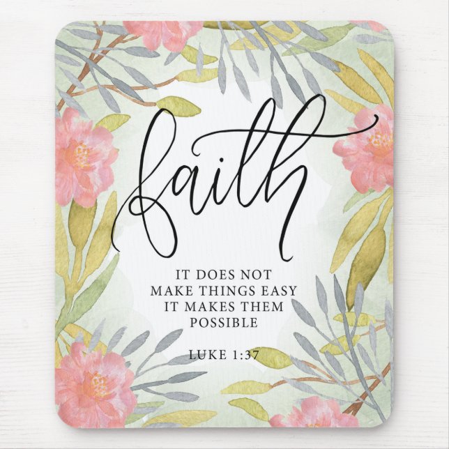 Faith Inspirational Mouse Pad (Front)