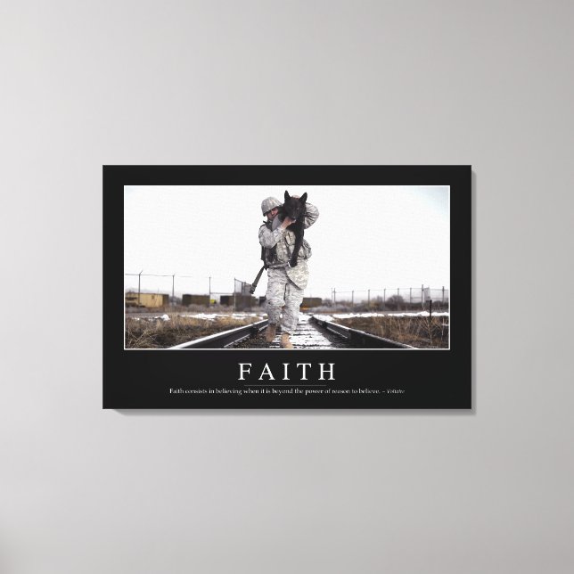 Faith: Inspirational Quote Canvas Print (Front)