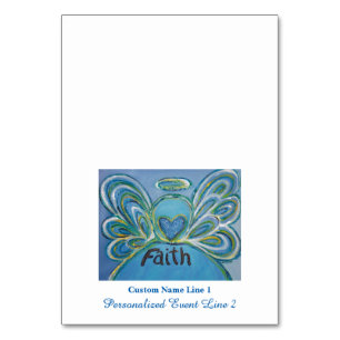 Faith Inspirational Word Angel Table Tent Cards